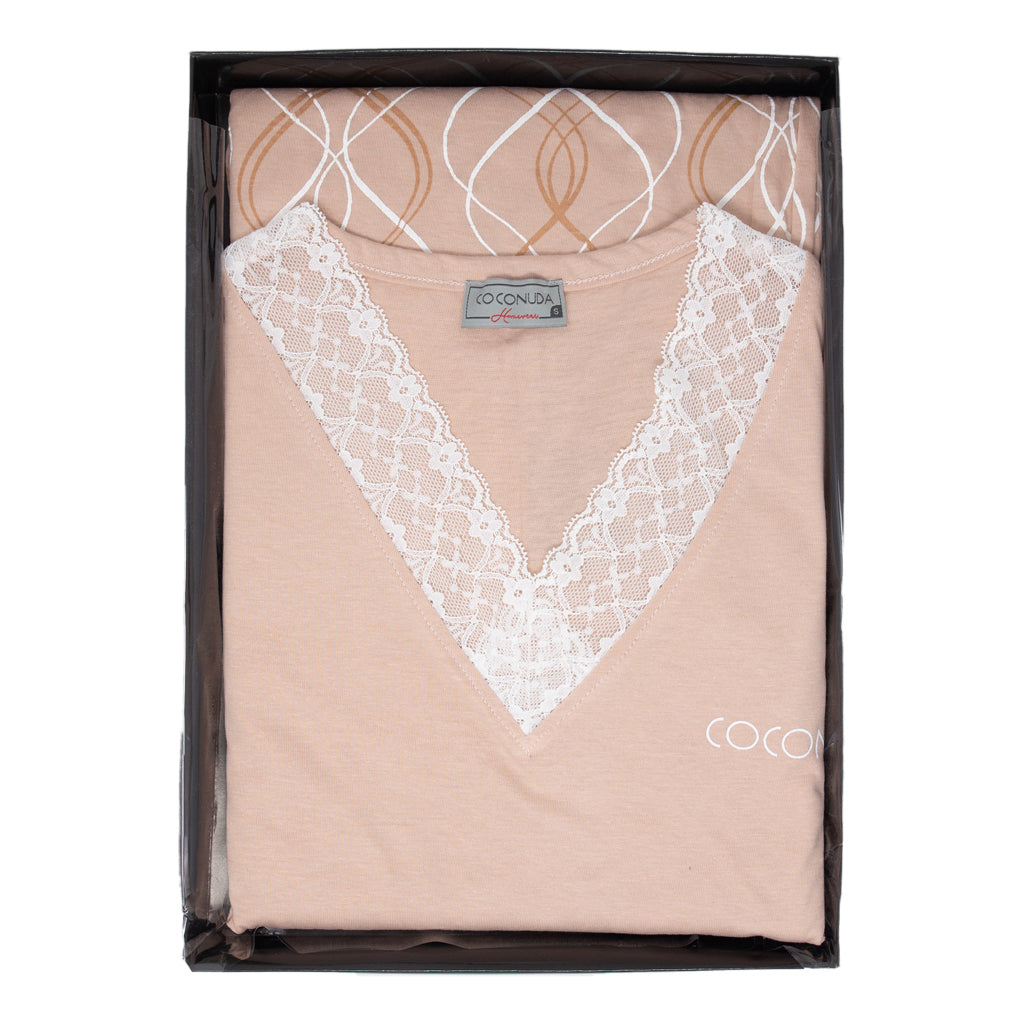 Pigiama Donna Maniche Corte Pinocchietto Coconuda