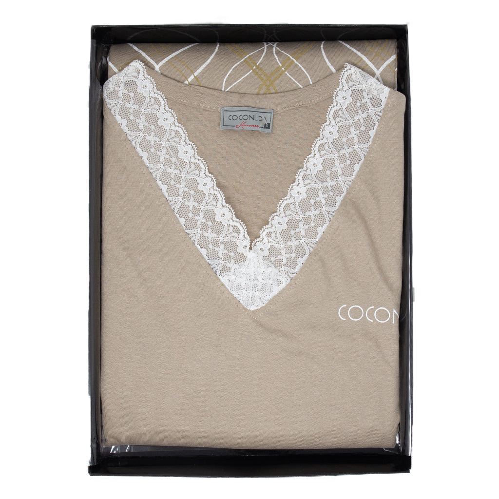 Pigiama Donna Maniche Corte Pinocchietto Coconuda