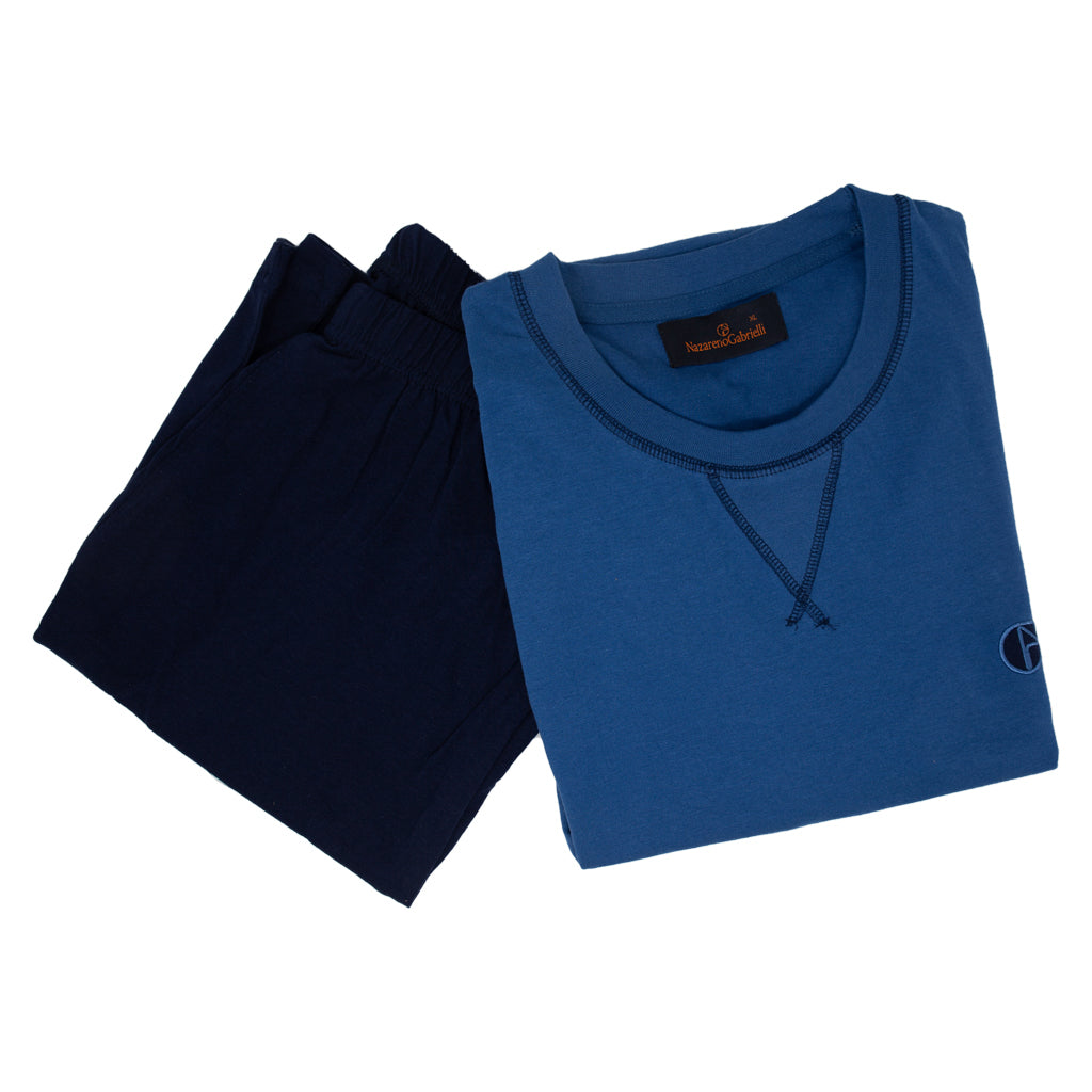 Pigiama Uomo Cotone Pantaloncini Maniche Corte Nazareno Gabrielli 27