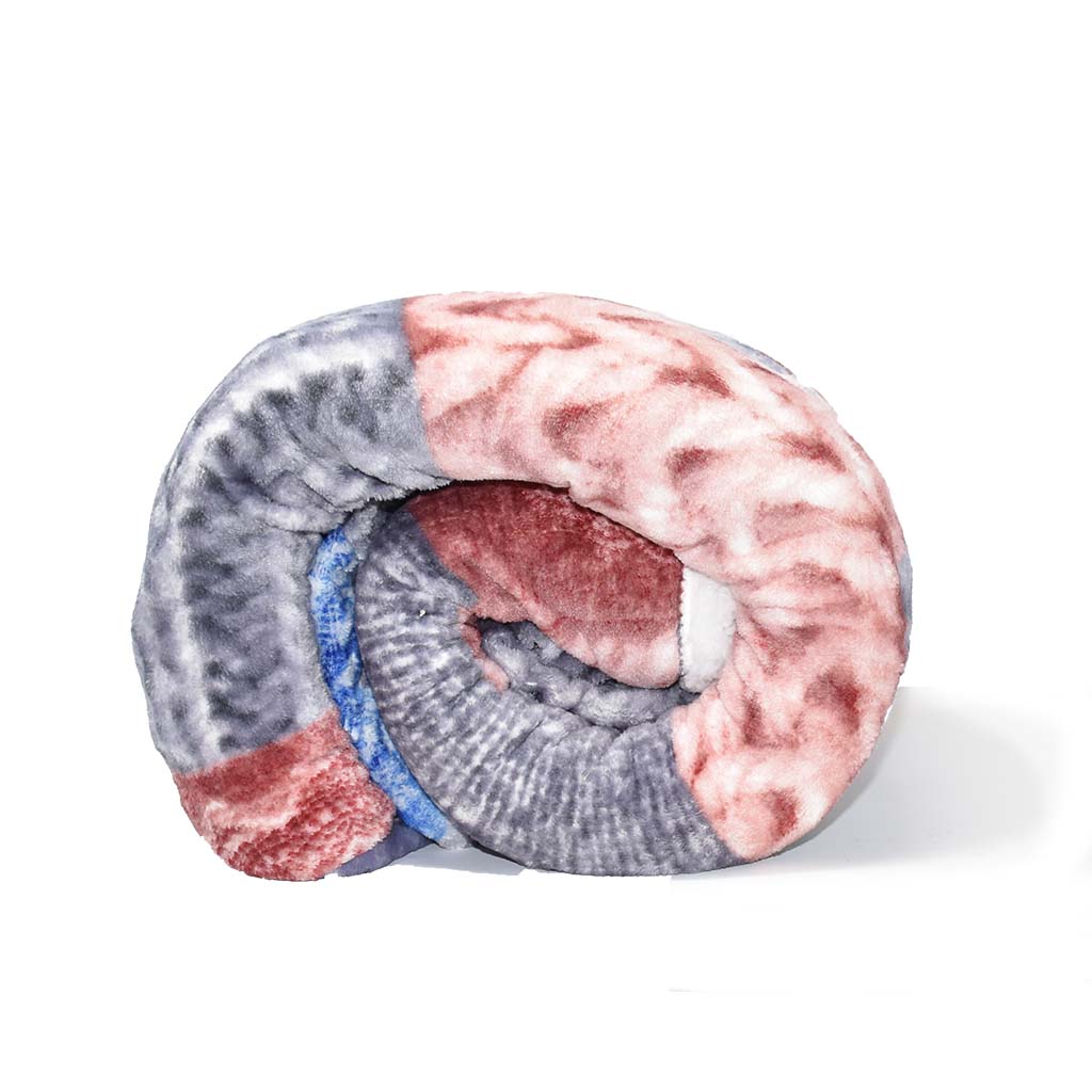 Plaid Agnellato con Pelliccia Fantasia Home Sweet Home