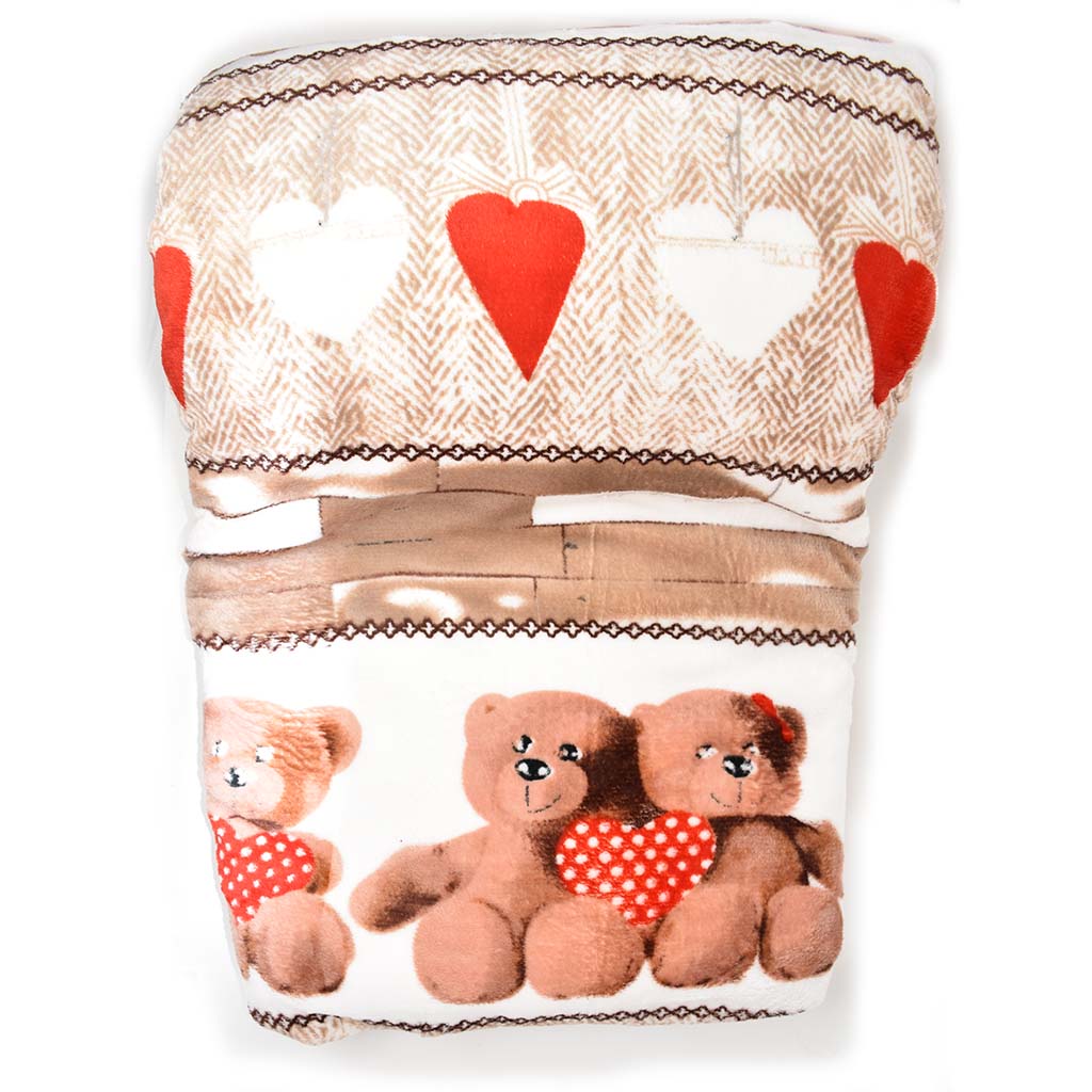 Plaid Agnellato con Pelliccia Fantasia Orsacchiotto