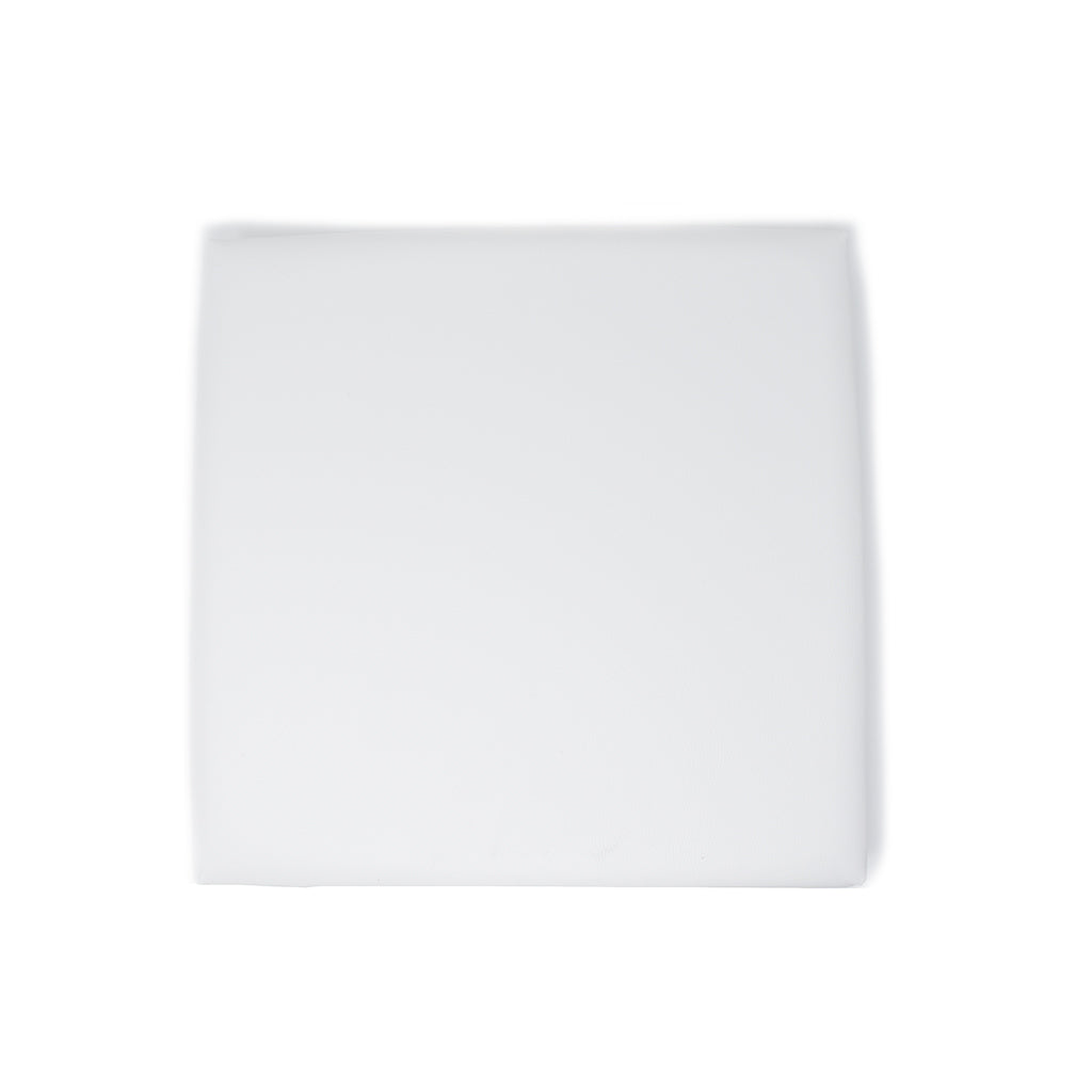 Pouf Simil-Pelle Contenitore Quadrato Tinta Unita 38x38