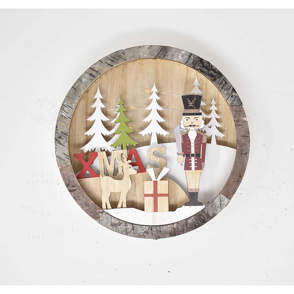 Sfera di Legno con Soldatino e Led