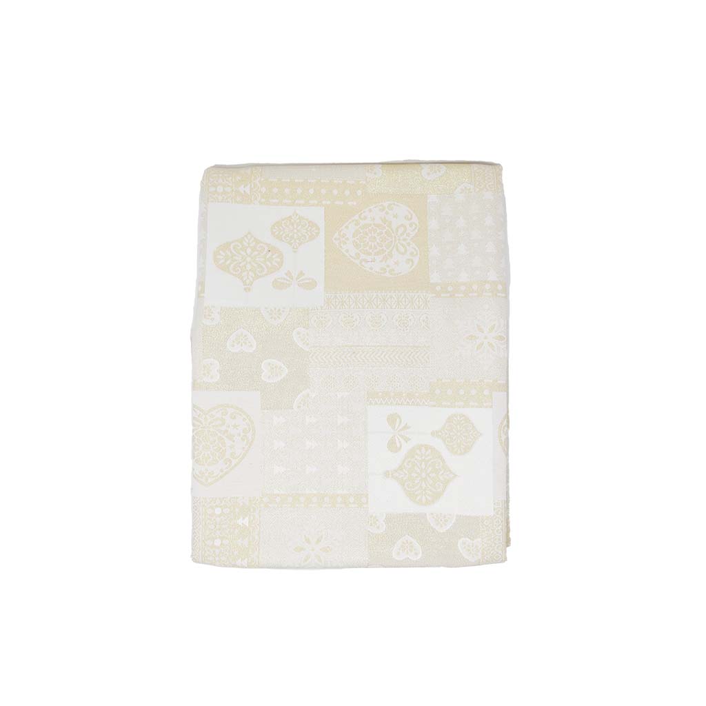 Tovaglia Rossa Lurex Natalizia Cuori x12