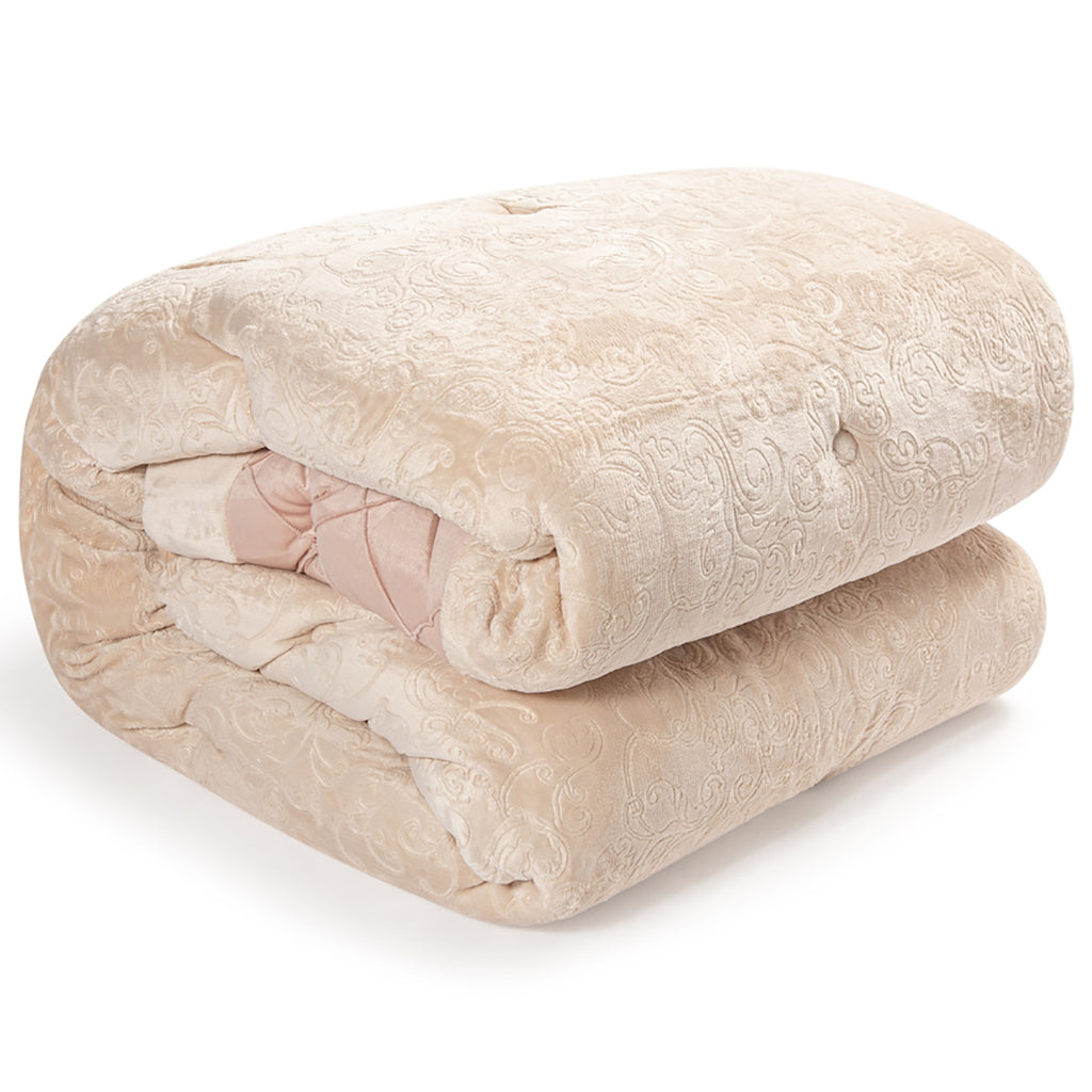 Trapunta matrimoniale in eco pelliccia jacquard Isabel