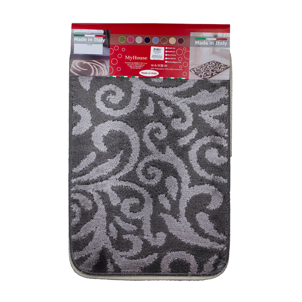 Tris Tappeti Bagno Antiscivolo Kashmire
