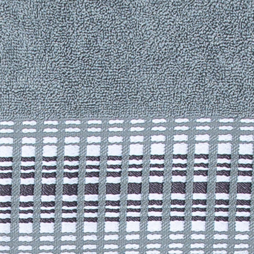 Asciugamano con Ospite Spugna Jacquard Rigato Lara Justin