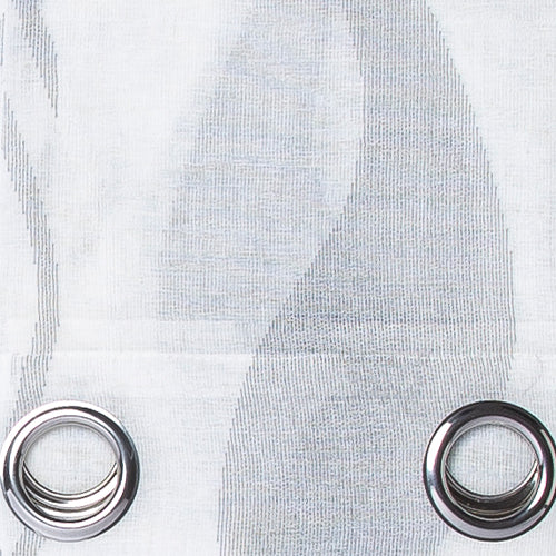 Tenda con anelli ricamo onde verticali "Ulisse"