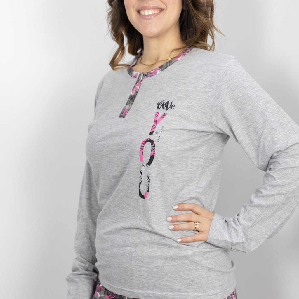 Pigiama Cotone Maniche Lunghe Donna Lara Justin 924