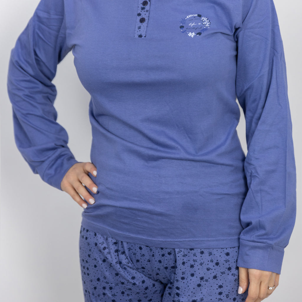 Pigiama Cotone Maniche Lunghe Donna Lara Justin 927