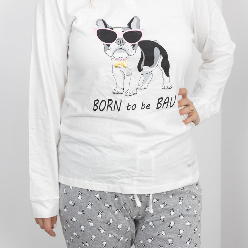 Pigiama Cotone Maniche Lunghe Donna Nacshua Bredin