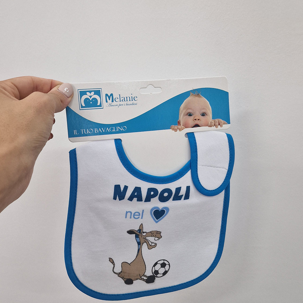 Bavaglino Neonato Cotone Napoli nel Cuore Melanie