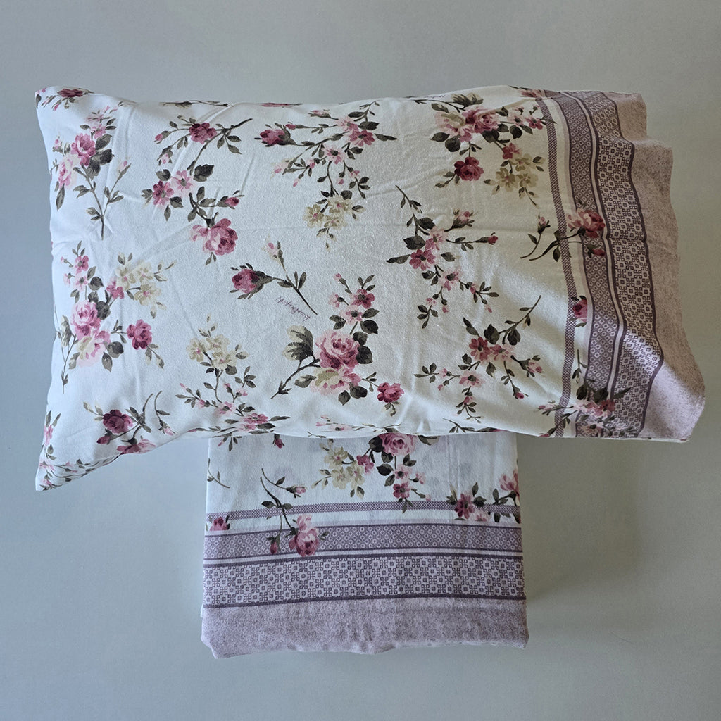 Completo Letto Matrimoniale Flanella Maxi Laura Biagiotti Clotilde