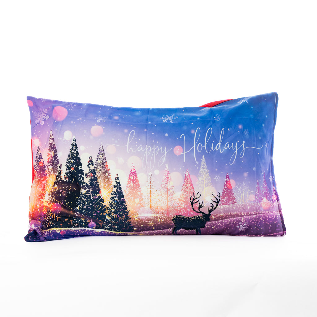 Completo Letto Cotone Matrimoniale Natalizio Happy Holiday