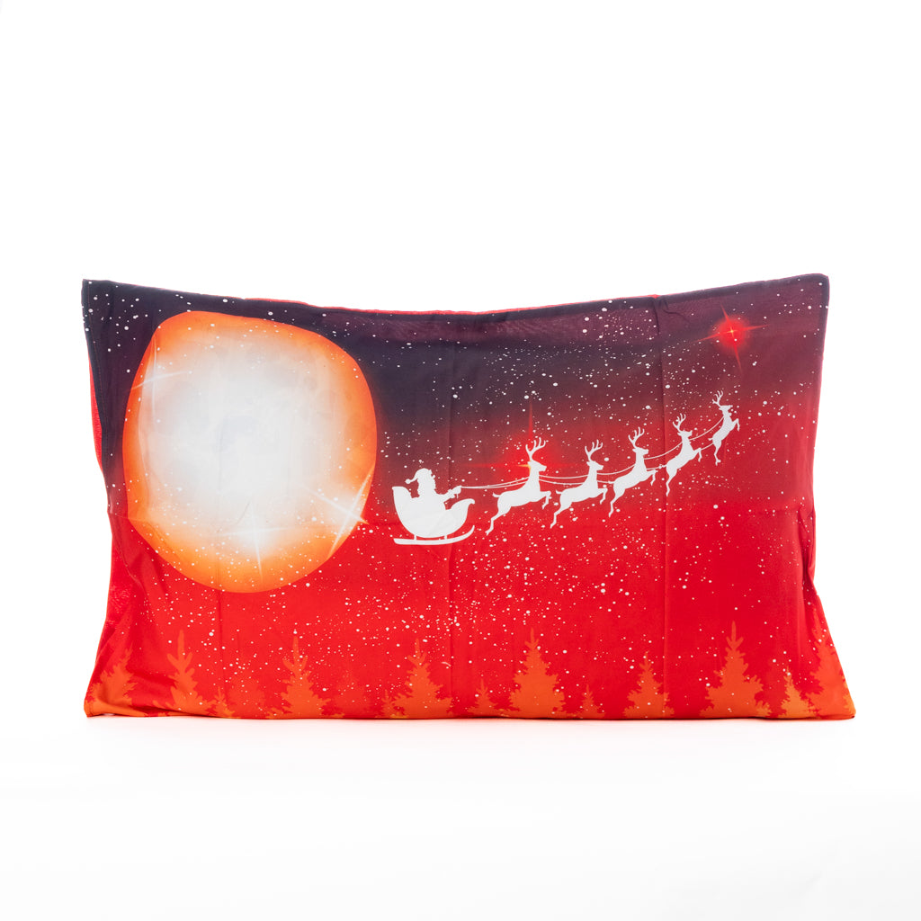 Completo Letto Cotone Matrimoniale Natalizio Red Moon
