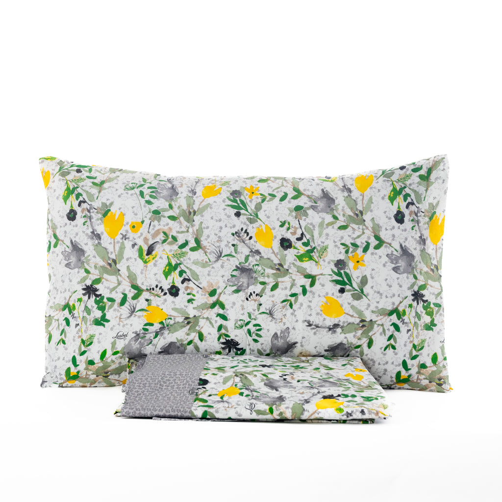 Set Lenzuola Un Posto e Mezzo Cotone Liabel Fiori