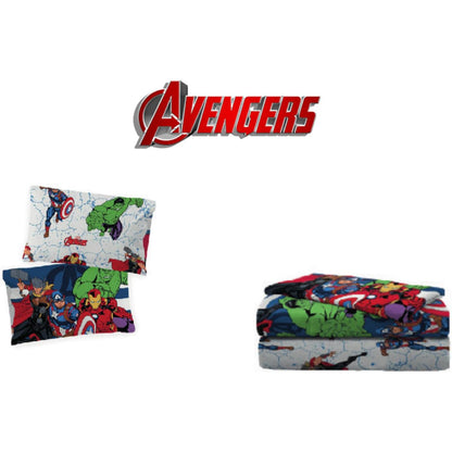 Completo Letto Cotone Singolo Novia Avengers
