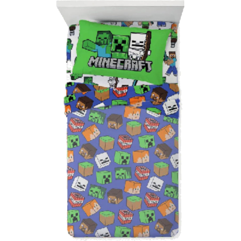 Completo Letto Cotone Singolo Novia Minecraft