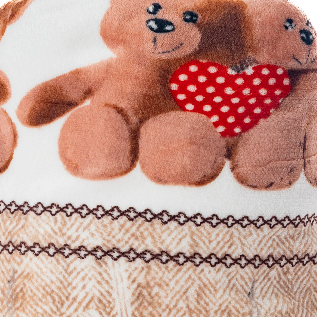 Plaid Agnellato con Pelliccia Fantasia Orsacchiotto