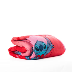 Lenzuola Stitch Disney Singola Puro Cotone Lilo Stitch Rosa