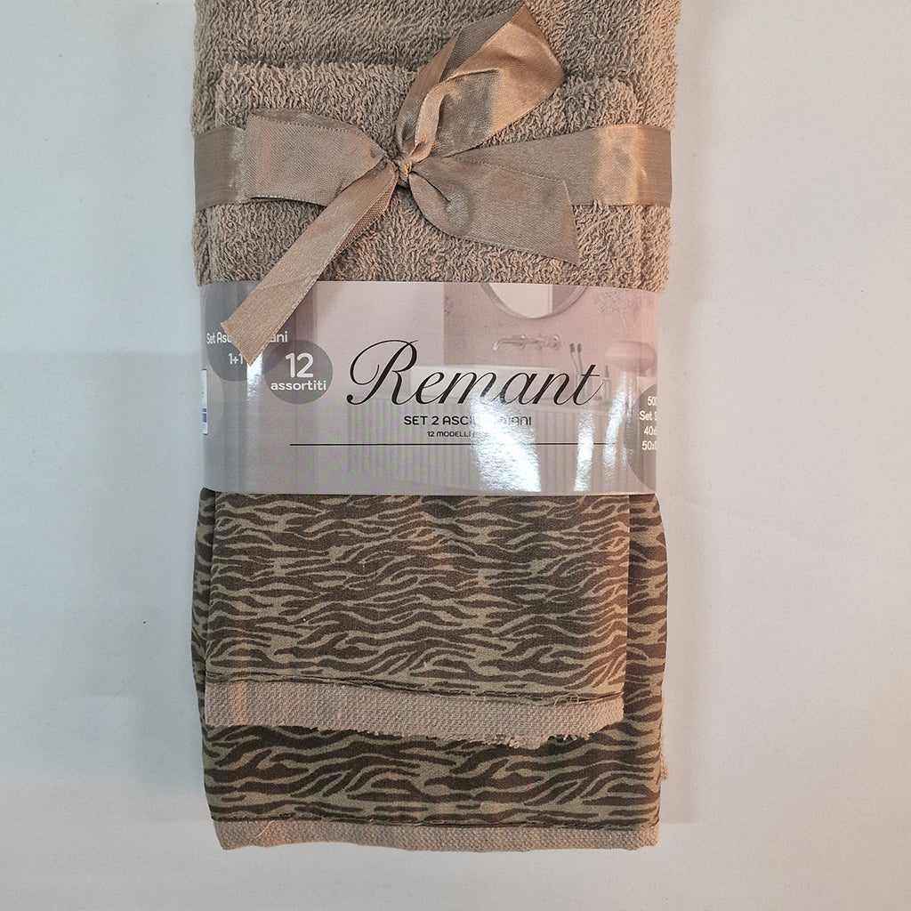 Asciugamano con Ospite Spugna Remant Animalier