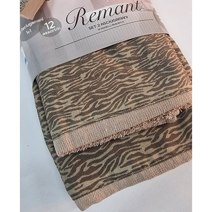 Asciugamano con Ospite Spugna Remant Animalier