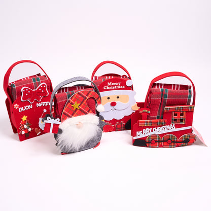 Borsetta Natalizia in Feltro con Coppia di Strofinacci