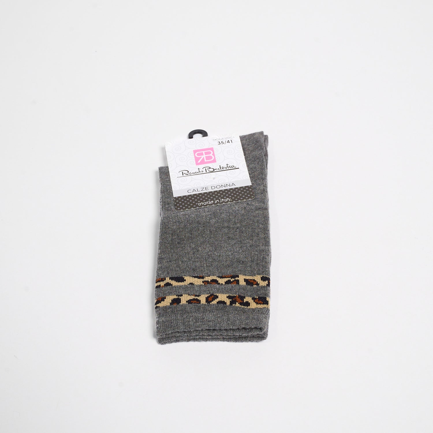 Calzino Donna Corto Caldo Cotone Renato Balestra Animalier