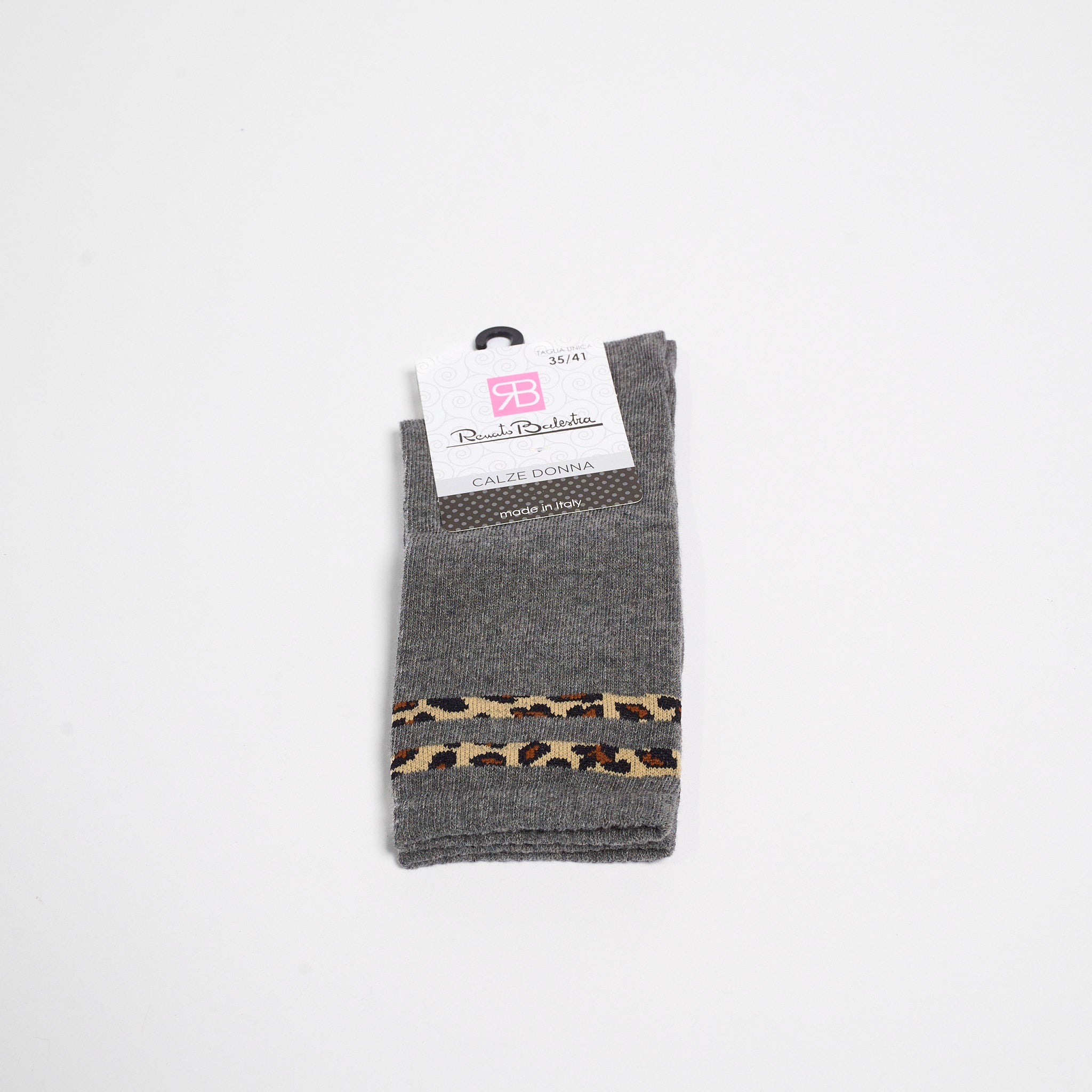 Calzino Donna Corto Caldo Cotone Renato Balestra Animalier