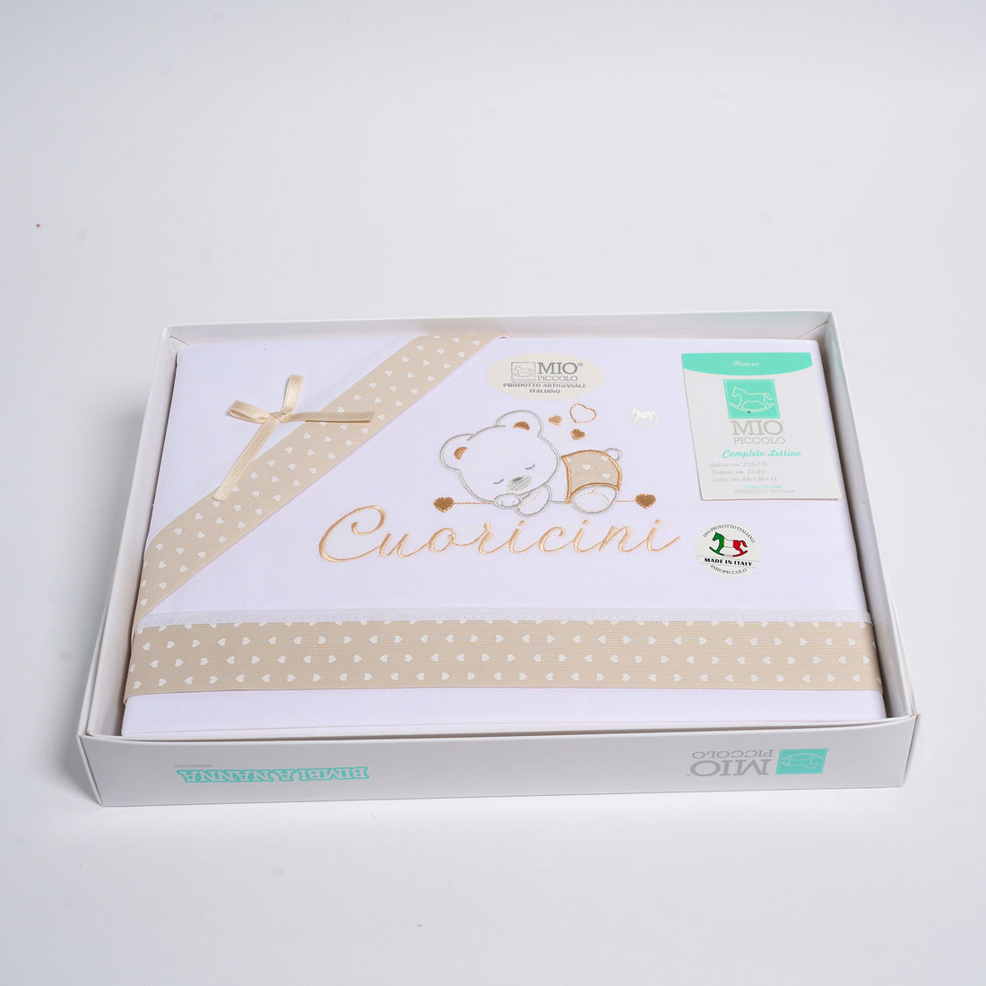 Completo Baby Lettino Cotone Mio Piccolo Cuoricini 307