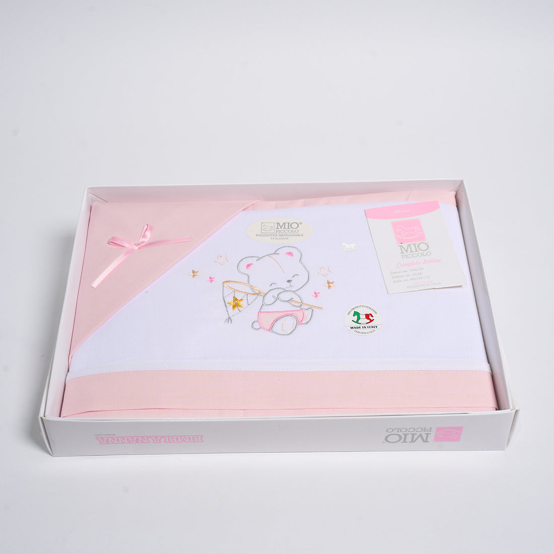 Completo Lettino Cotone Mio Piccolo Orsetto Pescatore