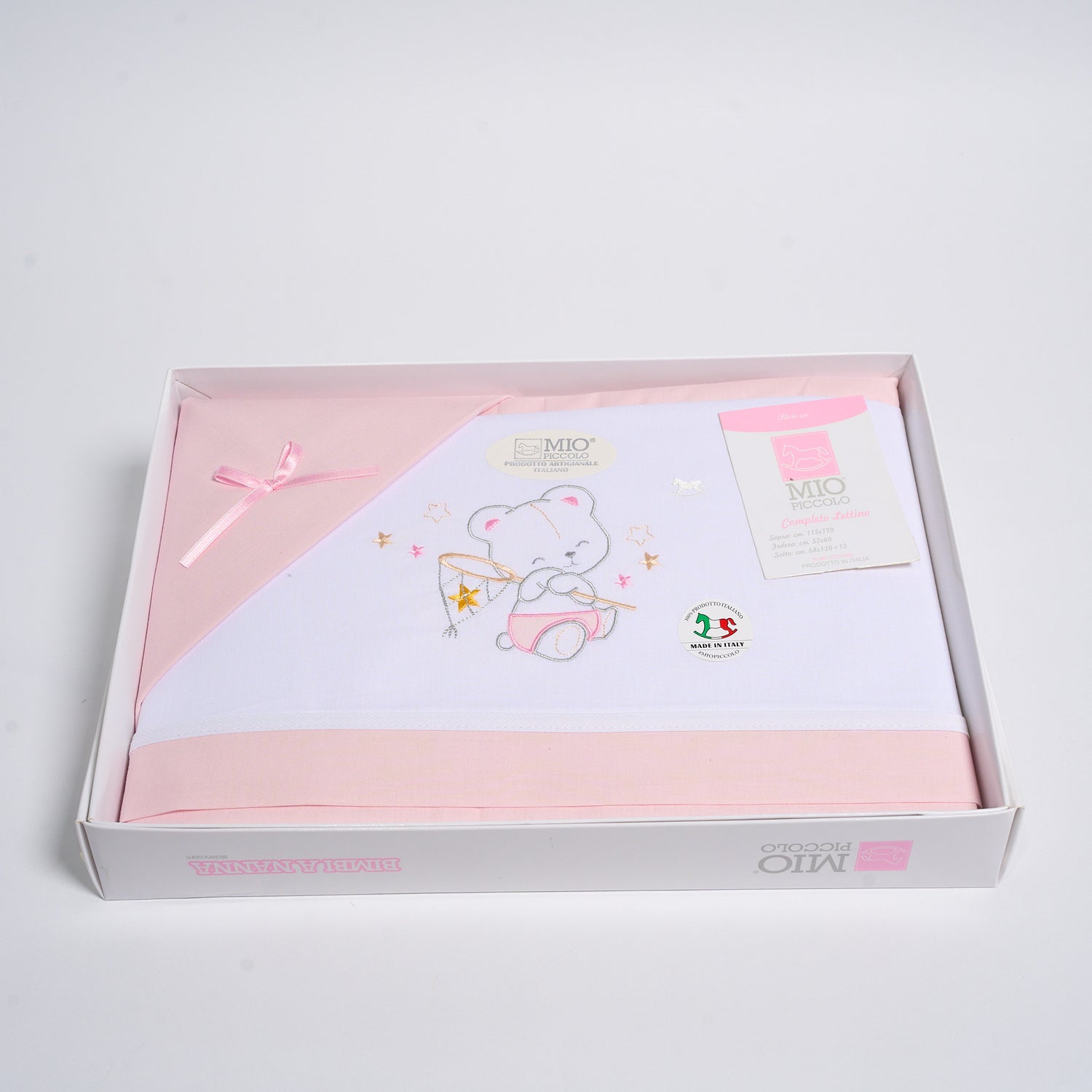 Completo Lettino Cotone Mio Piccolo Orsetto Pescatore