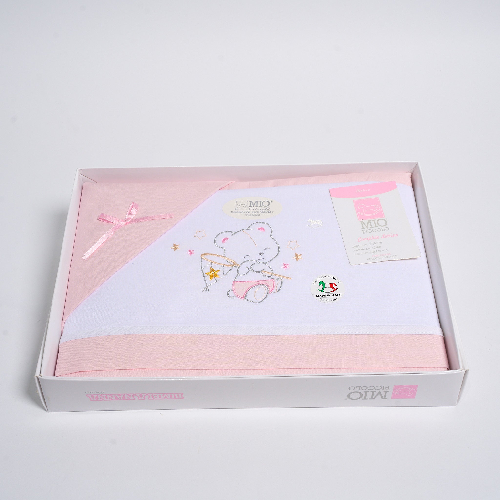 Completo Lettino Cotone Mio Piccolo Orsetto Pescatore