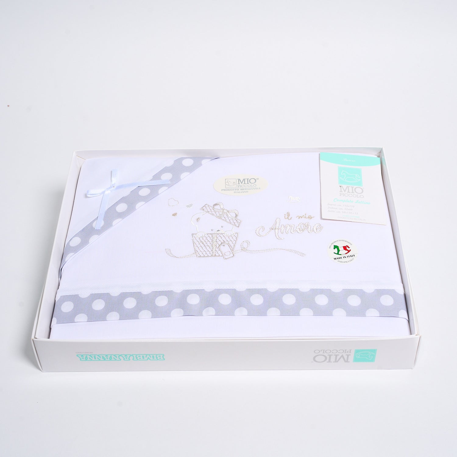 Completo Baby Lettino Cotone Mio Piccolo Pacco Regalo 964