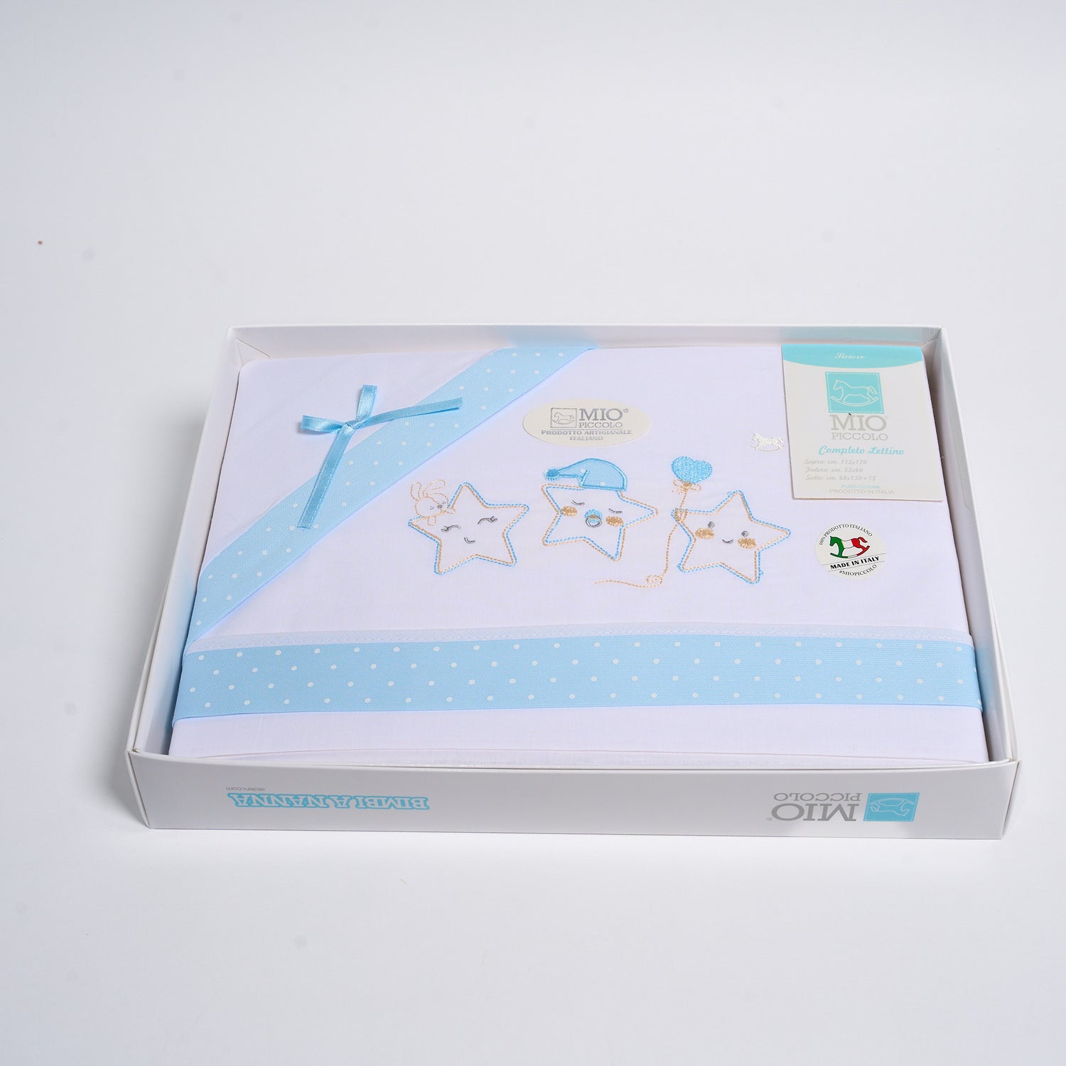 Completo Baby Lettino Cotone Mio Piccolo Tre Stelline 311