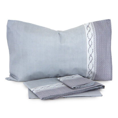 Completo Letto Cotone Matrimoniale Maxi Laura Biagiotti Ravi Grigio Perla
