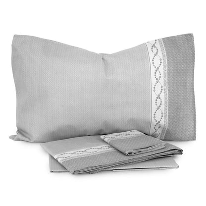 Completo Letto Cotone Matrimoniale Maxi Laura Biagiotti Ravi Grigio