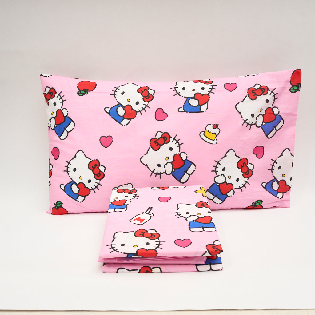 Completo Letto Cotone Singolo Hello Kitty