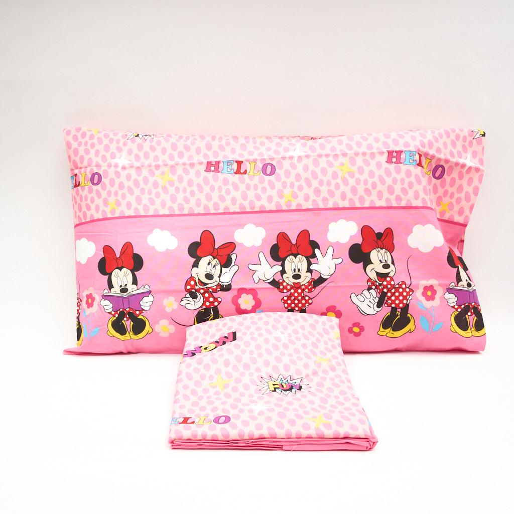 Completo Letto Cotone Singolo Minnie Hello
