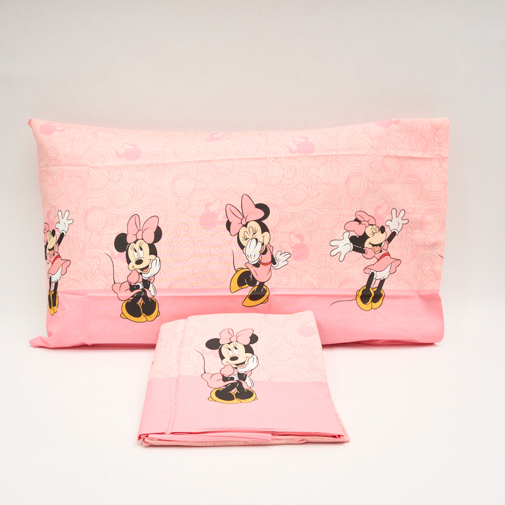 Completo Letto Cotone Singolo Minnie Smile