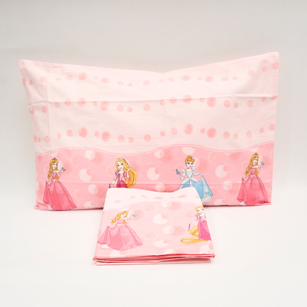 Completo Letto Cotone Singolo Principesse Pois