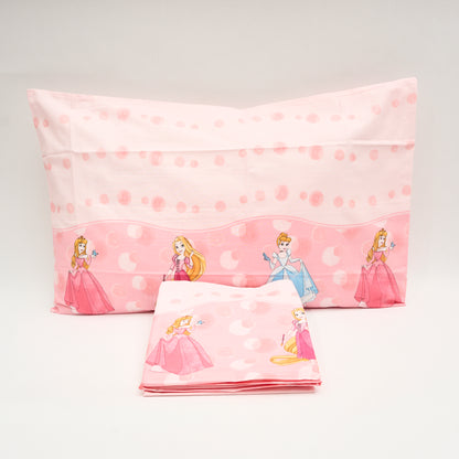 Completo Letto Cotone Singolo Principesse Pois