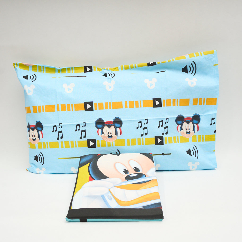 Completo Letto Cotone Singolo Topolino Music