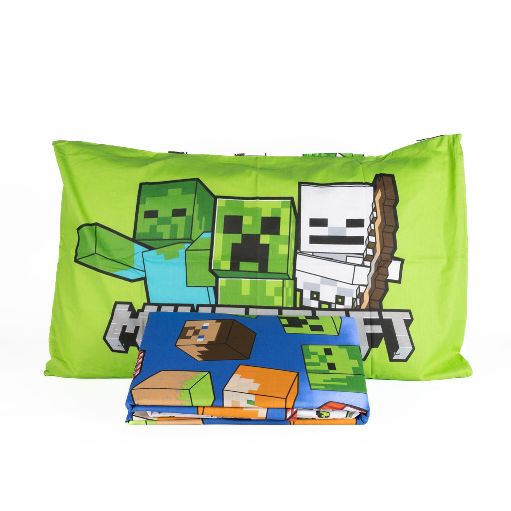 Set Lenzuola Cotone Singolo Novia Minecraft