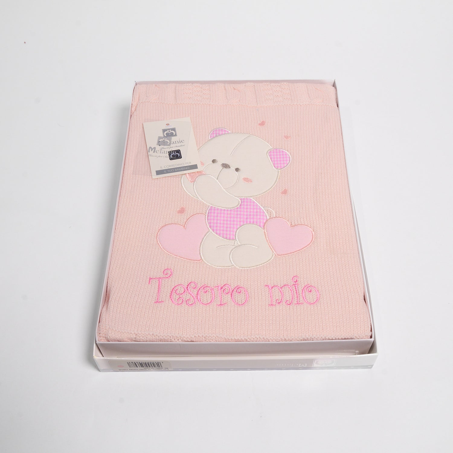 Copertina Neonato Lanetta Ricamata Melanie