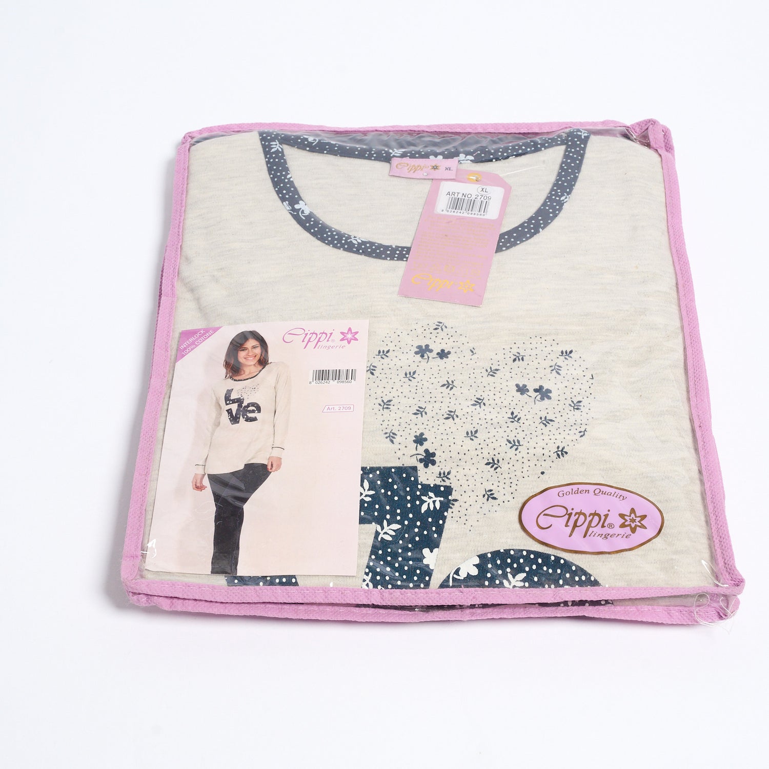 Pigiama Caldo Cotone Donna Cippi 2709