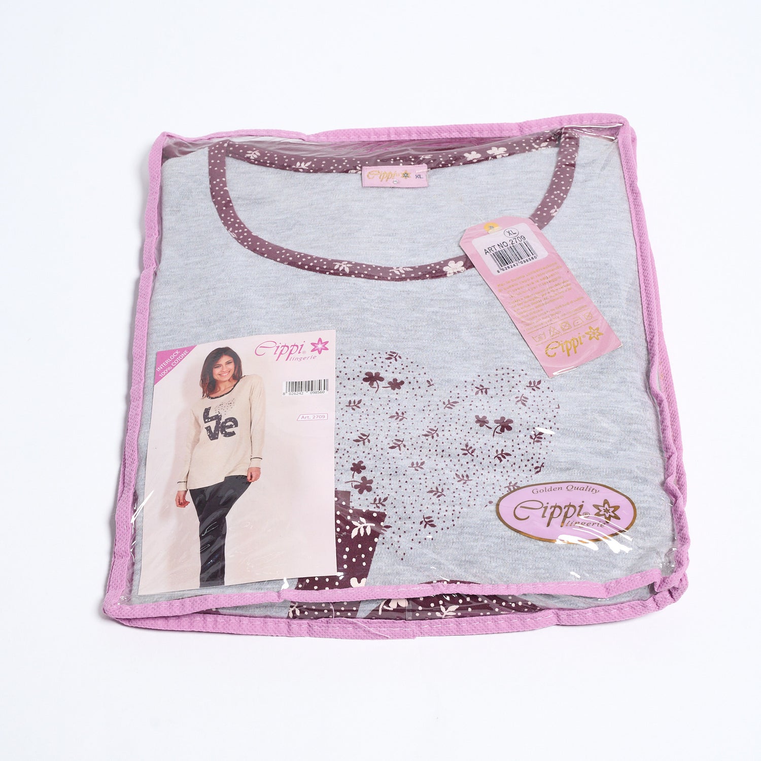 Pigiama Caldo Cotone Donna Cippi 2709