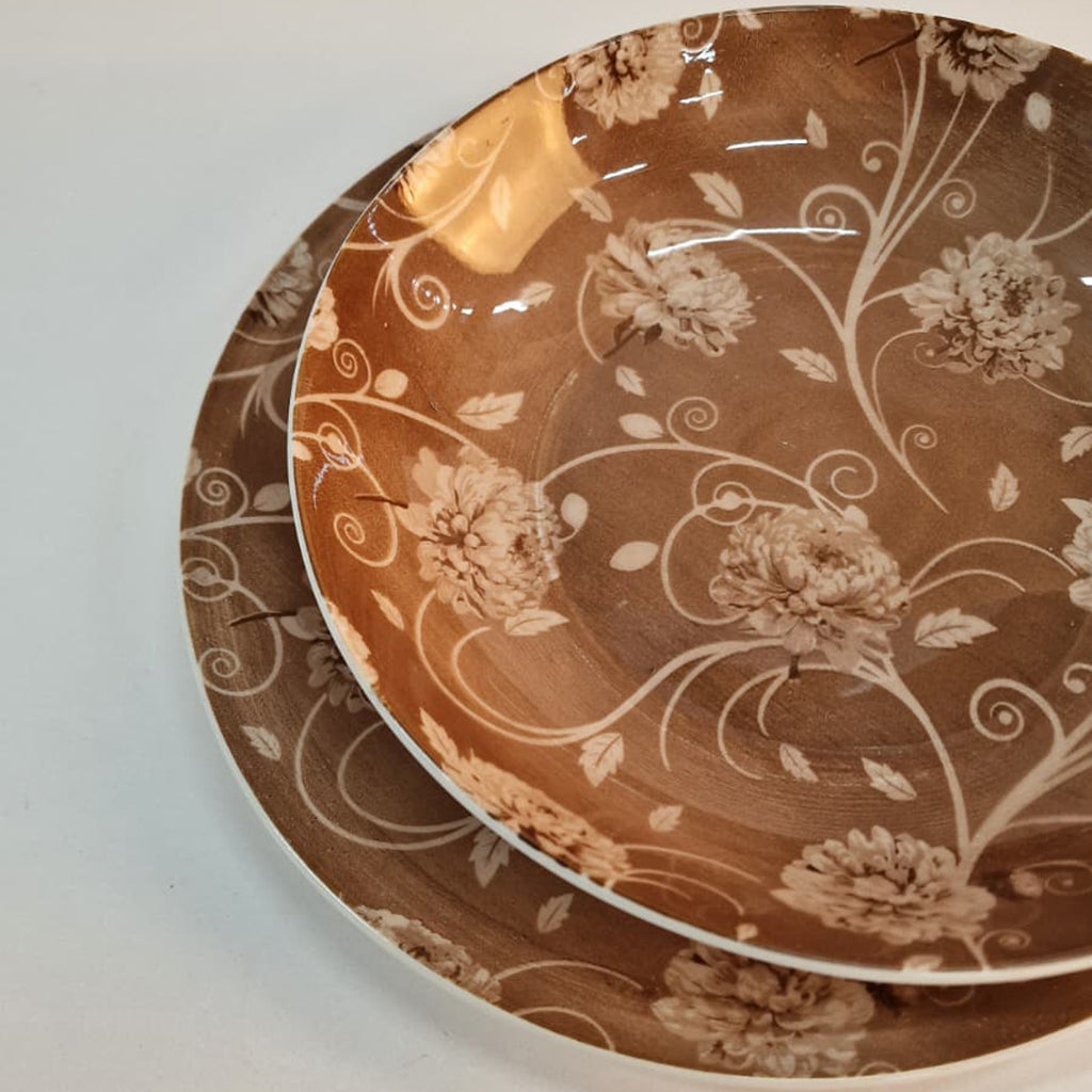 Servizio di Piatti 12 pz. Porcellana Peonia