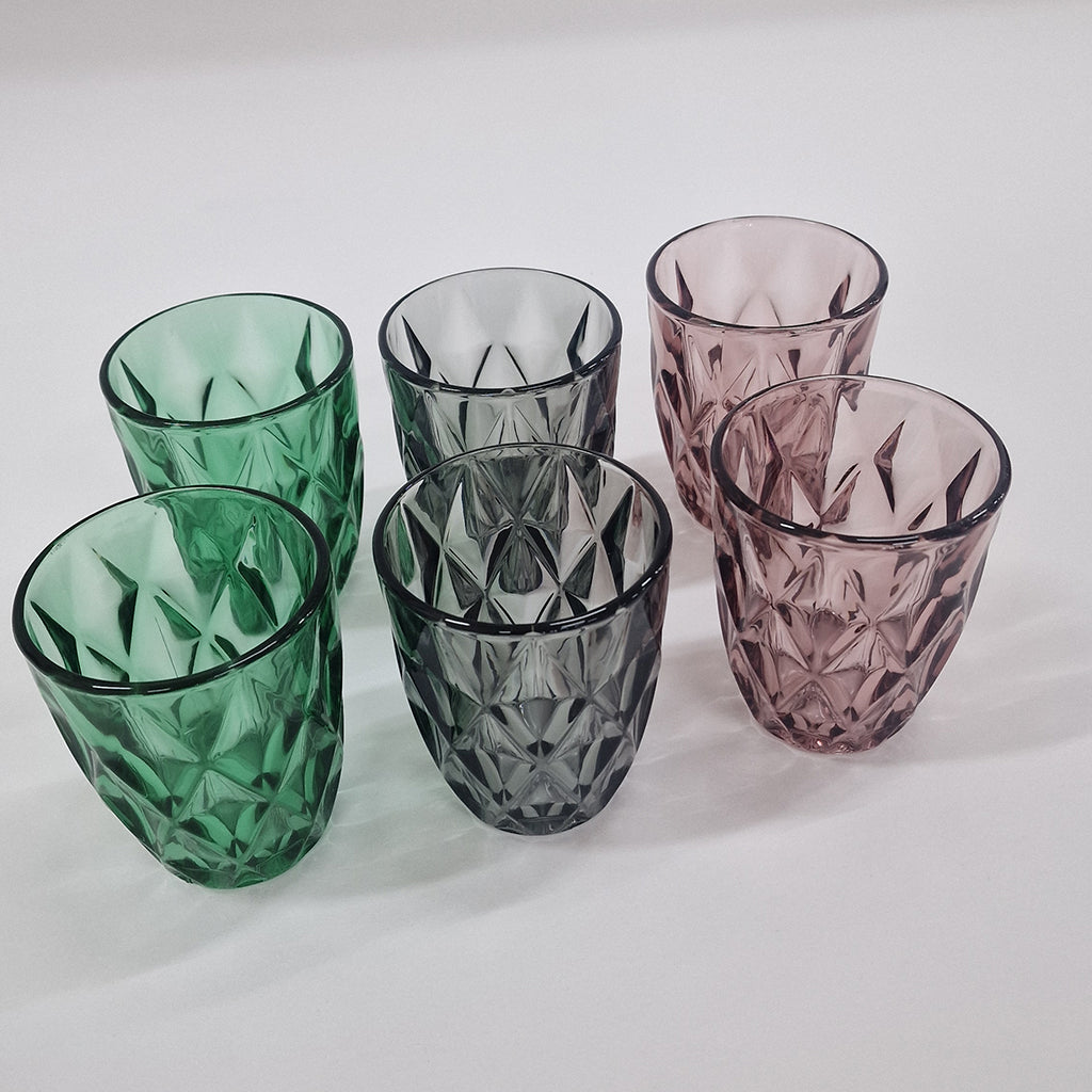 Set Bicchieri 6pz. in Vetro Multicolor Universo Casa