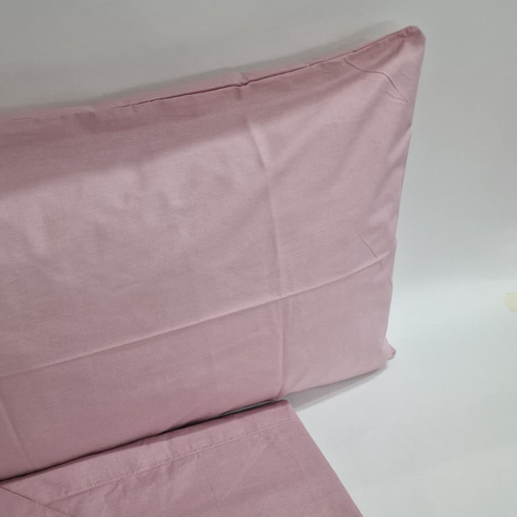 Set Lenzuola Cotone Tinta Unita Lavinia Rosa